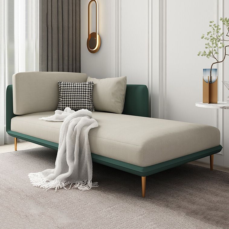 Nordic Style Faux Leather Chaise Square Arms Chaise in Solid Color Clearhalo 'Chairs & Seating' 'Chaise Lounge' 'chaise_lounge' 'furn' 'furn_chaise_lounge' 'Furniture' 'Living Room Furniture' 1200x1200_65652f7b-2ac5-4fe6-bd94-c6dee8847991