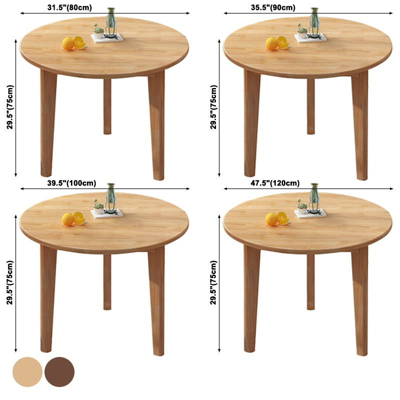 Round Wood Color Dining Table Simplicity Solid Wood 4 Legs Table for Dining Room Clearhalo ' dining_table' 'Dining Tables & Seating' 'Dining Tables' 'furn' 'furn_dining_table' 'Furniture' 'furniture_dining_table' 'Kitchen & Dining Furniture' 'kitchen&dining_furn' 'kitchen' 'kitchen_dining_table' 1200x1200_656578c9-4ff8-4e3c-b06a-cd41dc448526
