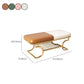 Metal Entryway Bench Modern Rectangle Seating Bench with Upholstered Clearhalo 'Benches' 'Chairs & Seating' 'furn' 'furn_benches' 'Furniture' 'Living Room Furniture' 1200x1200_65661742-9dd6-4e1a-8616-6d2ad36d18d9
