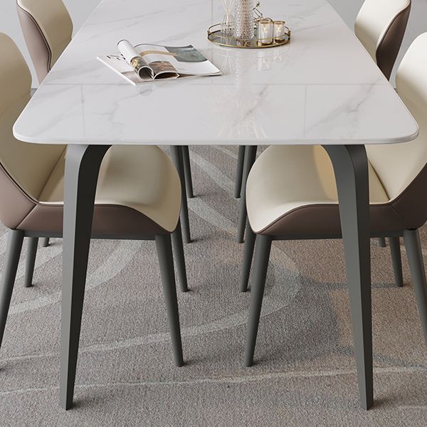 Modern 1/2/5/9 Pieces Rectangle Dining Set with Sintered Stone Table Dinette Set Clearhalo 'Dining Room Sets' 'Dining Tables & Seating' 'dining_room_set' 'furn' 'furn_dining_room_set' 'Furniture' 'furniture_dining_room_set' 'Kitchen & Dining Furniture' 'kitchen&dining_furn' 'kitchen' 1200x1200_6568dc22-446a-4e85-8129-05f8ee9a635a
