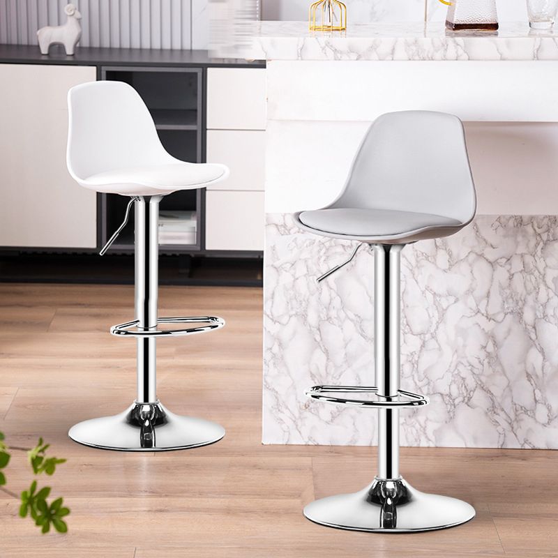 Taburete de bar tapizado con acabado mate, taburete de altura ajustable para el hogar moderno