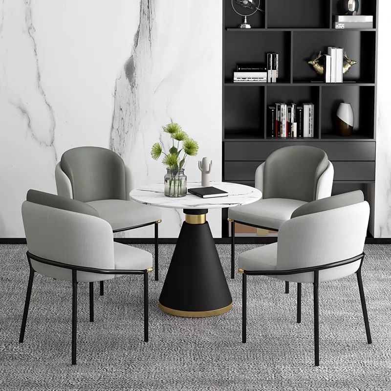 Modern 1/2/5 Pieces Metal Dining Set Dining Furniture Set /Separate Items Clearhalo 'Dining Room Sets' 'Dining Tables & Seating' 'dining_room_set' 'furn' 'furn_dining_room_set' 'Furniture' 'furniture_dining_room_set' 'Kitchen & Dining Furniture' 'kitchen&dining_furn' 'kitchen' 1200x1200_656b75dd-3964-4f3d-82dc-f5e93f1360c9