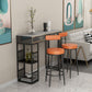 Scandinavian Upholstered Metal Counter Stools Low Back Bar Stools with Round Seat Clearhalo 'Bar Furniture' 'Bar Stools' 'bar_stools' 'furn' 'furn_bar_stools' 'Furniture' 'furniture_bar_stools' 'Kitchen & Dining Furniture' 1200x1200_656c45b3-e7e7-4dde-9b71-6ebd0d5fc017