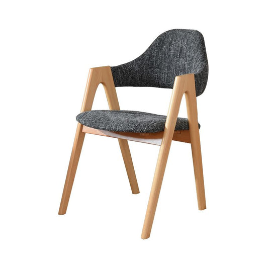 Modern Solid Wood Opening Back Dining Arm Chair Kitchen Dining Arm Chair Clearhalo ' kitchen&dining_furn' 'Dining Chairs' 'Dining Tables & Seating' 'dining_chair' 'furn' 'furn_dining_chair' 'Furniture' 'furniture_dining_chair' 'Kitchen & Dining Furniture' 'kitchen' 1200x1200_656f5c14-89b8-4b9d-bb37-8cd1e98c6d77