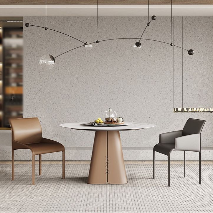 Contemporary Style Metal Dining Arm Chair Matte Finish Square Dining Chair for Home Use Clearhalo ' kitchen&dining_furn' 'Dining Chairs' 'Dining Tables & Seating' 'dining_chair' 'Furniture' 'furniture_dining_chair' 'Kitchen & Dining Furniture' 'kitchen' 1200x1200_656f674a-fc08-4a99-b2a3-191344e68a00