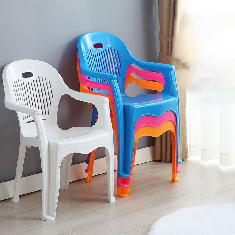 Modern Plastic Dining Room Chair Stacking Dining Arm Chair for Restaurant Clearhalo ' kitchen&dining_furn' 'Dining Chairs' 'Dining Tables & Seating' 'dining_chair' 'furn' 'furn_dining_chair' 'Furniture' 'furniture_dining_chair' 'Kitchen & Dining Furniture' 'kitchen' 1200x1200_656fc362-843a-4c89-ae4d-607cb28f1023