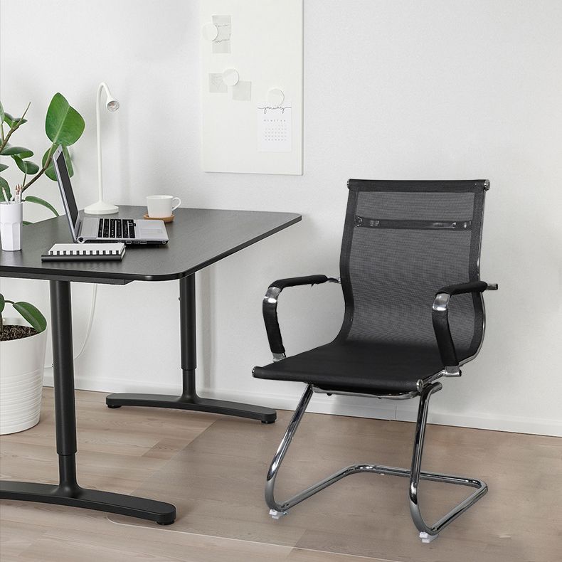 Modern Black Desk Chair with Breathable AirGrid Seat and Back Side Chair Clearhalo 'furn' 'furn_office_chair' 'Furniture' 'Office Chairs' 'Office Furniture' 'office_chair' 1200x1200_6570b9fe-fa3c-451e-b3ca-517ffd887e8b