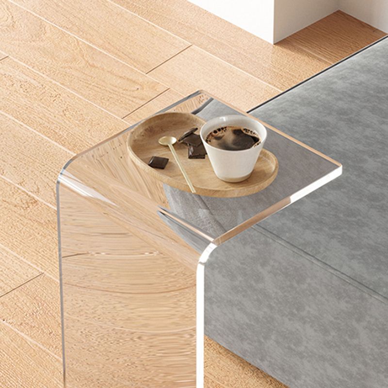 Tavolo da goccia laterale quadrata di plastica modernistica moderna tavola accento laterale di divano in slitta