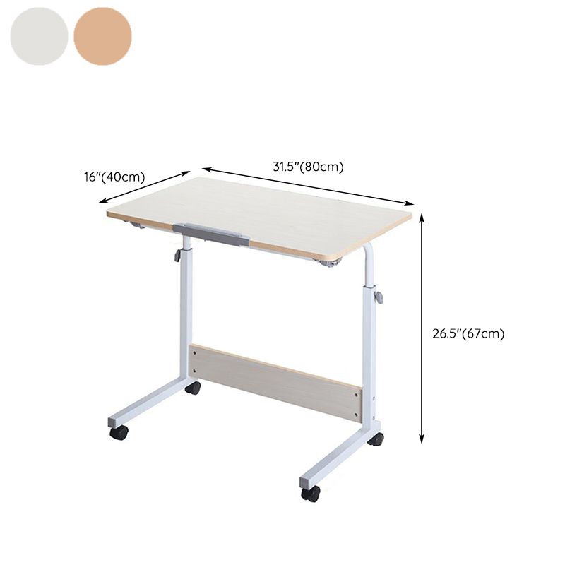 Modern Standing Desk Wooden Rectangular Writing Desk with Caster Wheel Clearhalo 'furn' 'furn_office_desk' 'Furniture' 'Office Desks' 'Office Furniture' 'office_desk' 1200x1200_65715511-2b90-4da9-b1cd-59e97ad1ef67
