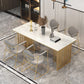 Rectangle Dining Table Traditional Luxury Dining Table with Iron Base Clearhalo 'Dining Tables & Seating' 'Dining Tables' 'dining_table' 'furn' 'furn_dining_table' 'Furniture' 'furniture_dining_table' 'Kitchen & Dining Furniture' 'kitchen' 'kitchen_dining_table' 1200x1200_6572276c-2e16-4db8-98f6-c60e5e93dae2