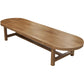 Office Meeting Table Oval Shaped Modern Writing Desk with Solid Wood