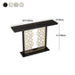 Tavolo console glam con top in pietra rettangolo e base nera per Hall