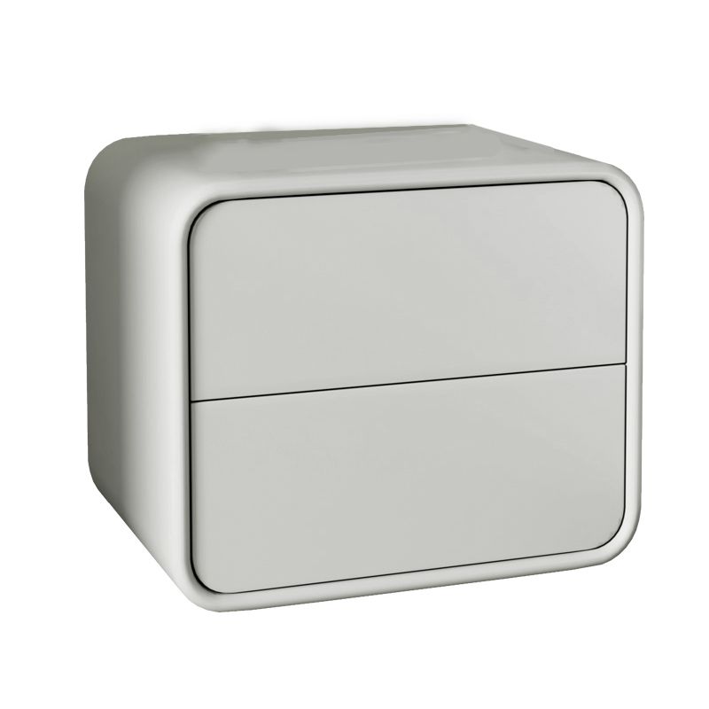 Mesa de 2 cajones de estilo contemporáneo Marco de madera maciza de cuero Nightsand