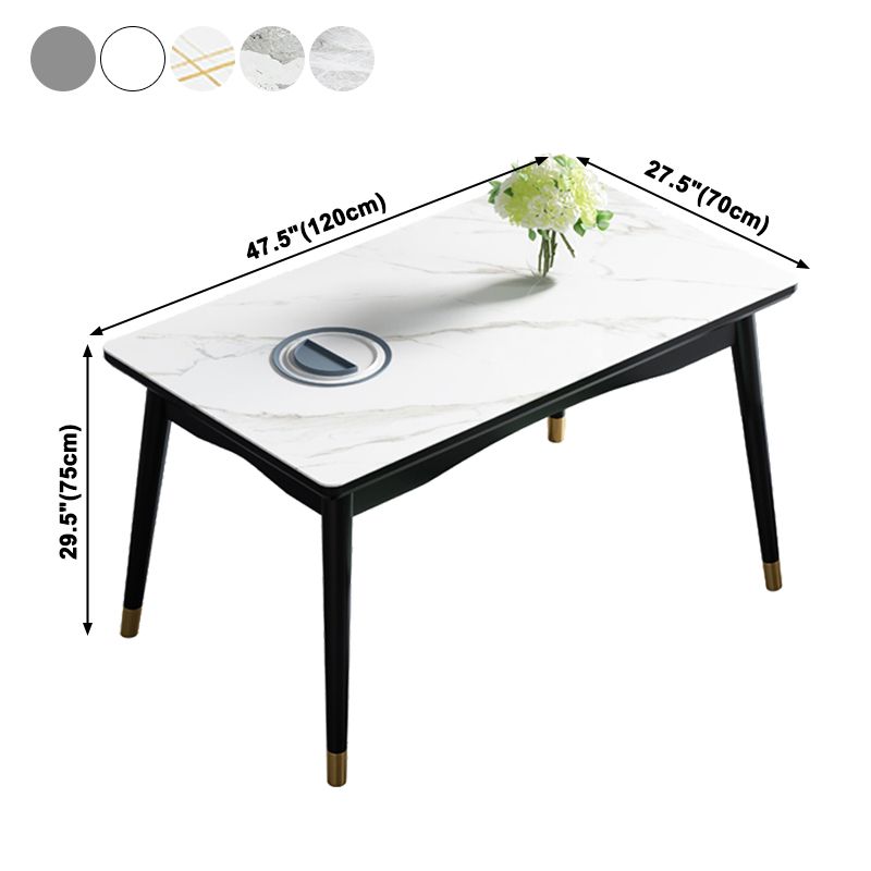 Industrial Sintered Stone Top Standard Dining Table Rectangle Dining Table for Kitchen Clearhalo ' dining_table' 'Dining Tables & Seating' 'Dining Tables' 'furn' 'furn_dining_table' 'Furniture' 'furniture_dining_table' 'Kitchen & Dining Furniture' 'kitchen&dining_furn' 'kitchen' 'kitchen_dining_table' 1200x1200_6574e76b-68b7-4309-b91b-3a0bcff35f66