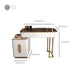 Glam Glass Bedroom Vanity Desk 4 Drawer Vanity Dressing Table Clearhalo 'Bedroom Furniture' 'furn' 'furn_makeup_vanities' 'Furniture' 'Makeup Vanities' 'makeup_vanities' 1200x1200_657716da-a9ee-49d3-a2bb-e171d2e61187