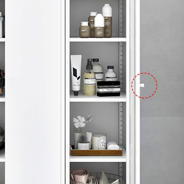 Metallic Finish Cabinet with Legs Contemporary Metal Wardrobe for Home Clearhalo 'Armoires & Wardrobes' 'armoires_wardrobes' 'Bedroom Furniture' 'furn' 'furn_armoires_wardrobes' 'Furniture' 1200x1200_6577fdd6-f143-4263-86f5-b4d23213851b