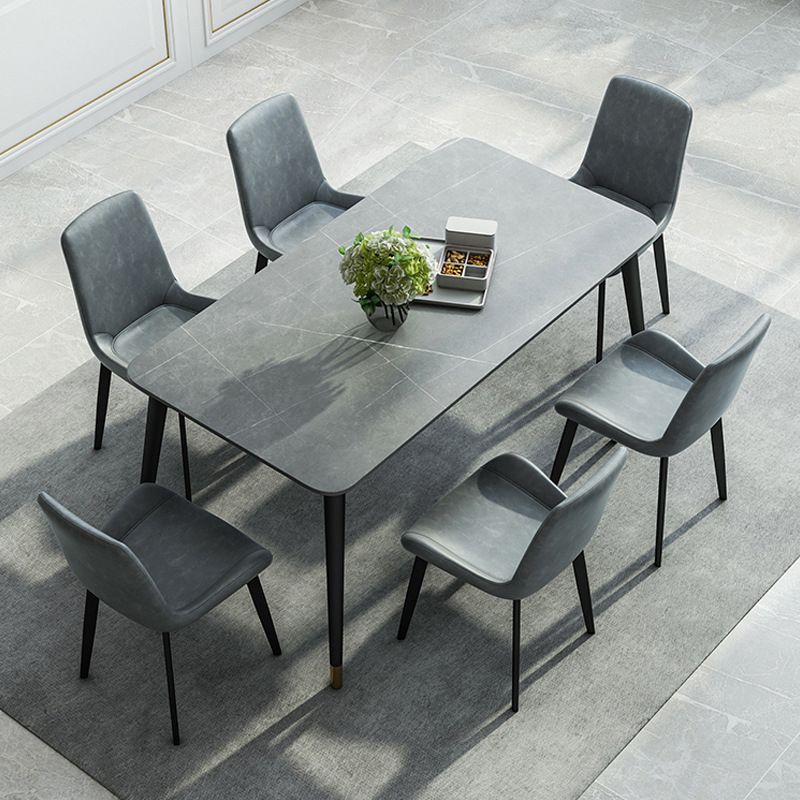 Nordic Style 1/5/7 Pieces Dining Set with Gray Top Kitchen Table Set for Dining Room Clearhalo 'Dining Room Sets' 'Dining Tables & Seating' 'dining_room_set' 'furn' 'furn_dining_room_set' 'Furniture' 'furniture_dining_room_set' 'Kitchen & Dining Furniture' 'kitchen&dining_furn' 'kitchen' 1200x1200_6579c6d3-3457-4bfc-80c3-edcc1d2a993e