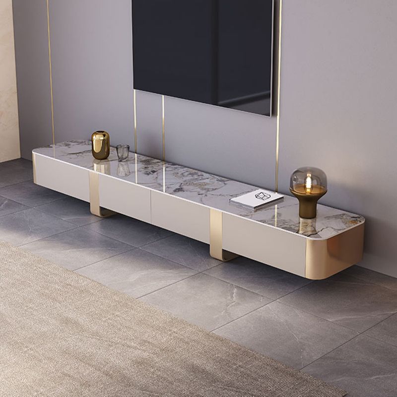 Glam TV Console Enclosed Storage Stone Media Console with Drawers for Living Room Clearhalo 'furn' 'furn_tv_stands_entertainment_centers' 'Furniture' 'Living Room Furniture' 'TV Stands & Entertainment Centers' 'TV Stands & Media Storage Furniture' 'tv_stands_entertainment_centers' 1200x1200_657a3ba9-8ab7-4834-a55f-c78390cbeb90