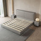 Grey Wooden Standard Bed with Rectangular Leather Panel Headboard Clearhalo 'Bedroom Furniture' 'Beds' 'furn' 'furn_beds' 'Furniture' 1200x1200_657b5570-f9fb-4c71-9ccc-4fd07714b39d
