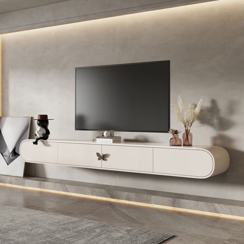 White Slate TV Cabinet Gorgeous Style Simple Home Wall-mounted TV Media Console Clearhalo 'furn' 'furn_tv_stands_entertainment_centers' 'Furniture' 'Living Room Furniture' 'TV Stands & Entertainment Centers' 'TV Stands & Media Storage Furniture' 'tv_stands_entertainment_centers' 1200x1200_657cdcc2-f688-4b5b-97b8-3d277bb26af8