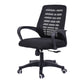 Silla deslizante moderna y contemporánea Silla de microfibra negra con respaldo medio