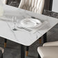 Modern Dining Rectangle Table Sintered Stone Table with Metal Legs for Home Clearhalo 'Dining Tables & Seating' 'Dining Tables' 'dining_table' 'furn' 'furn_dining_table' 'Furniture' 'Kitchen & Dining Furniture' 1200x1200_657e35cd-078d-4fde-bc09-035b57458756