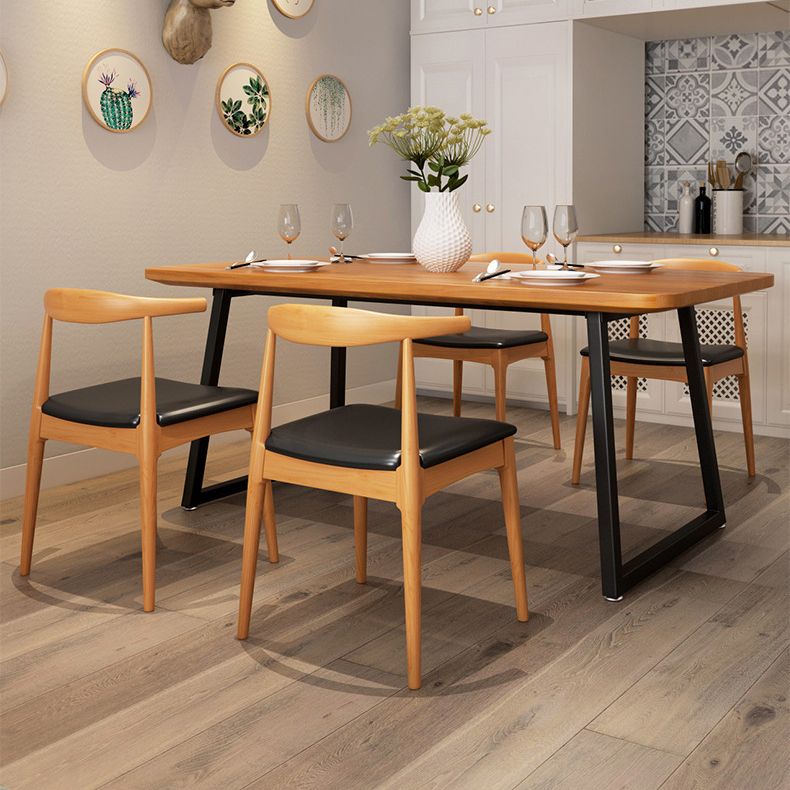 Industrial Dining Set 1/2/5 Pcs Solid Wood Dining Table and Chairs Clearhalo 'Dining Room Sets' 'Dining Tables & Seating' 'dining_room_set' 'furn' 'furn_dining_room_set' 'Furniture' 'Kitchen & Dining Furniture' 1200x1200_657ea88c-6029-48b1-844e-49526776560b