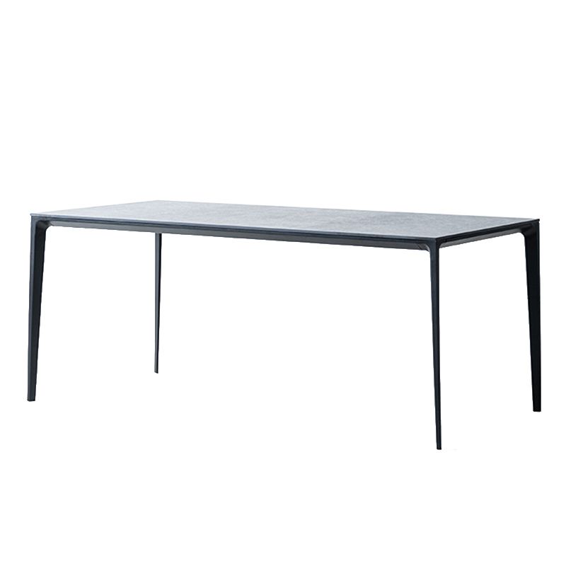 Stile contemporaneo 1/2/5/7 pezzi sedie da pranzo set mobili rettangolo in pietra in grigio