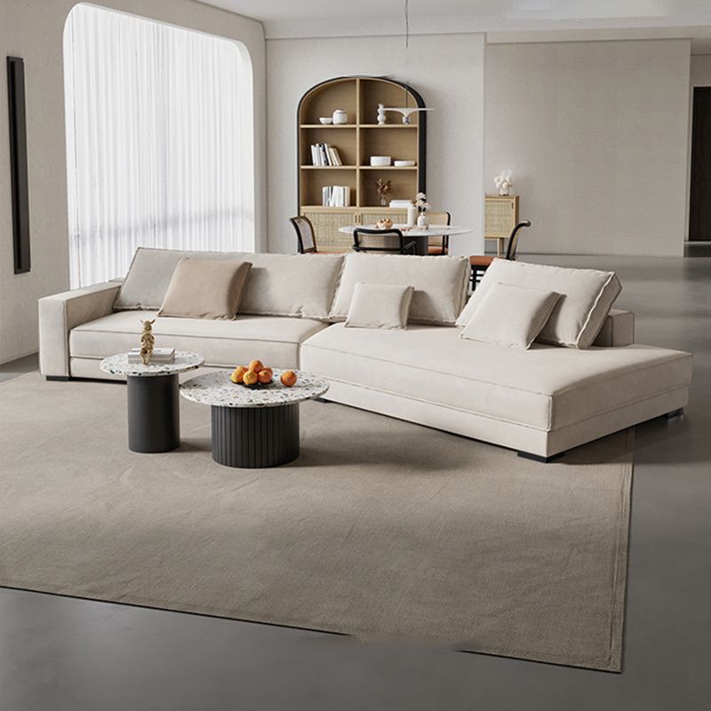 Divano braccio inclinata glam contemporaneo con cuscini divano in pelle genuina in grigio