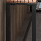 Juego de mesa de bar marrón industrial, mesa de mostrador de madera de 1/2/5 piezas para interior