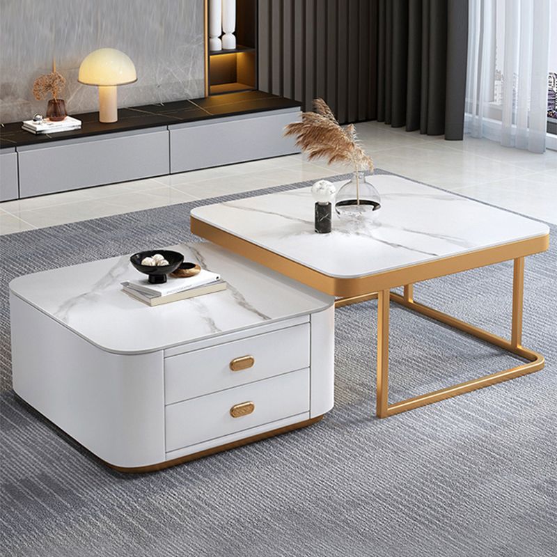 Square Coffee Table Glass Top Coffee Table Set for Living Room Clearhalo 'Coffee & Accent Tables' 'Coffee Tables' 'coffee_tables' 'furn' 'furn_coffee_tables' 'Furniture' 'Living Room Furniture' 1200x1200_65820423-a912-4231-8639-7fc0559eabc5