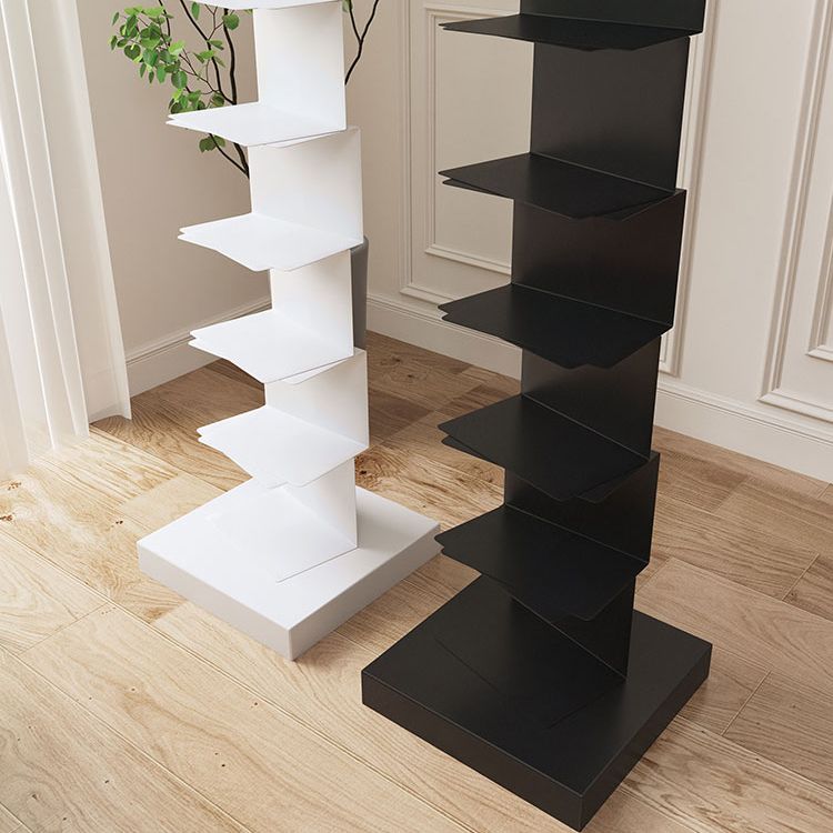 Contemporary Corner Bookcase Geometry Vertical Bookshelf for Living Room Clearhalo 'Bookcases' 'furn' 'furn_bookcases' 'Furniture' 'furniture_bookcases' 'Office Furniture' 1200x1200_65836bf1-183e-4086-b650-341d86dbdf80