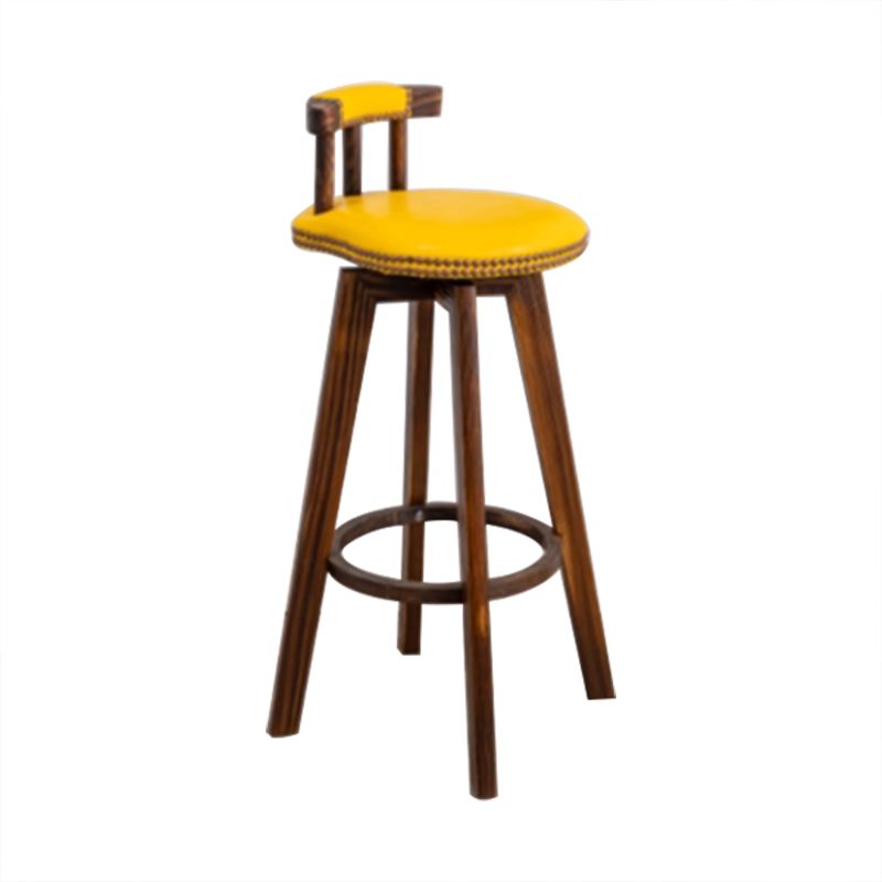Modern Backrest Armless Counter Stool Wood Household Bar Stool with Cushion and Pedal Clearhalo 'Bar Furniture' 'Bar Stools' 'bar_stools' 'furn' 'furn_bar_stools' 'furniture_bar_stools' 'Kitchen & Dining Furniture' 'kitchen&dining_furn' 'kitchen' 'kitchen_furn' Furniture' 1200x1200_6583f49d-c70a-45c6-8661-328dad90475c