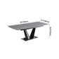 Contemporary Pedestal Dinner Table Stone Dining Table Rectangle for Home Clearhalo ' dining_table' 'Dining Tables & Seating' 'Dining Tables' 'furn' 'furn_dining_table' 'Furniture' 'furniture_dining_table' 'Kitchen & Dining Furniture' 'kitchen&dining_furn' 'kitchen' 'kitchen_dining_table' 1200x1200_6584af2a-302b-4b49-bad3-bed43d06a8e0