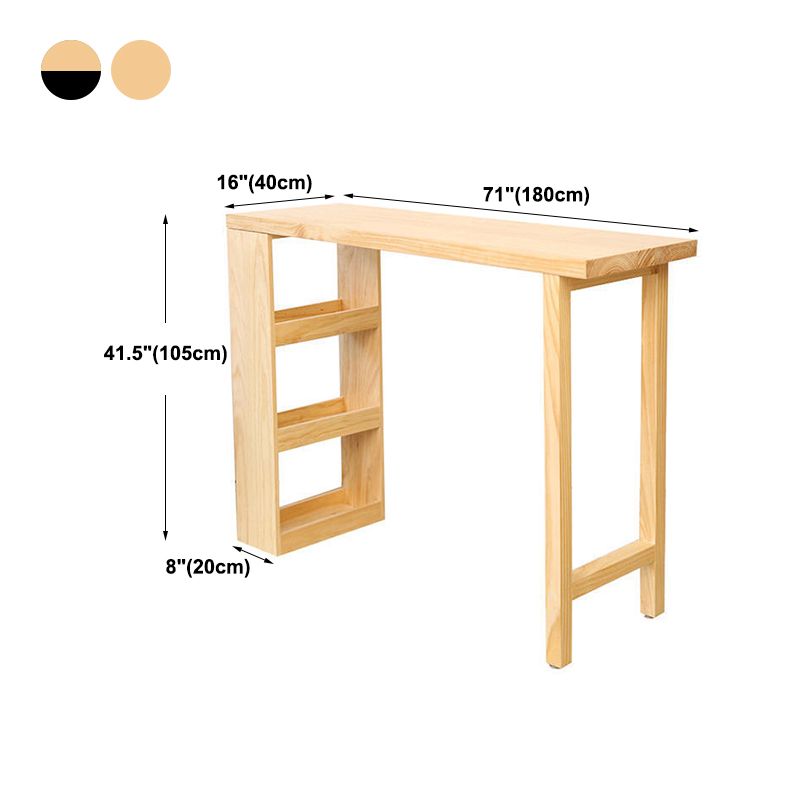 Rectangle Wood Top Counter Table 42-inch Height Modern Bar Table Clearhalo 'Bar Furniture' 'Bar Tables' 'bar_tables' 'furn' 'furn_bar_tables' 'Furniture' 'furniture_bar_tables' 'Kitchen & Dining Furniture' 1200x1200_6584b879-d99a-4879-a82e-7f68ee444980