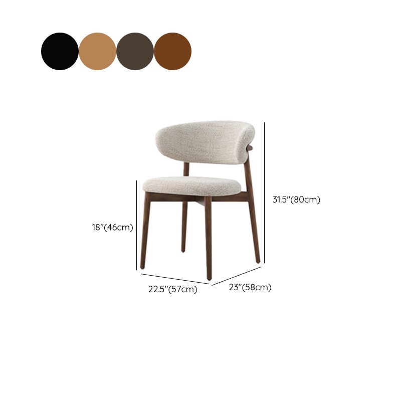 Chaise latéral simple moderne chaise de salle à manger latérale de base en bois massif pour salon