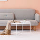 Cross Legs Tray Top Coffee Table Round Metallic Cocktail Table Clearhalo 'Coffee & Accent Tables' 'Coffee Tables' 'coffee_tables' 'furn' 'furn_coffee_tables' 'Furniture' 'Living Room Furniture' 1200x1200_65858cf5-4f91-4229-a83d-de7997c66010