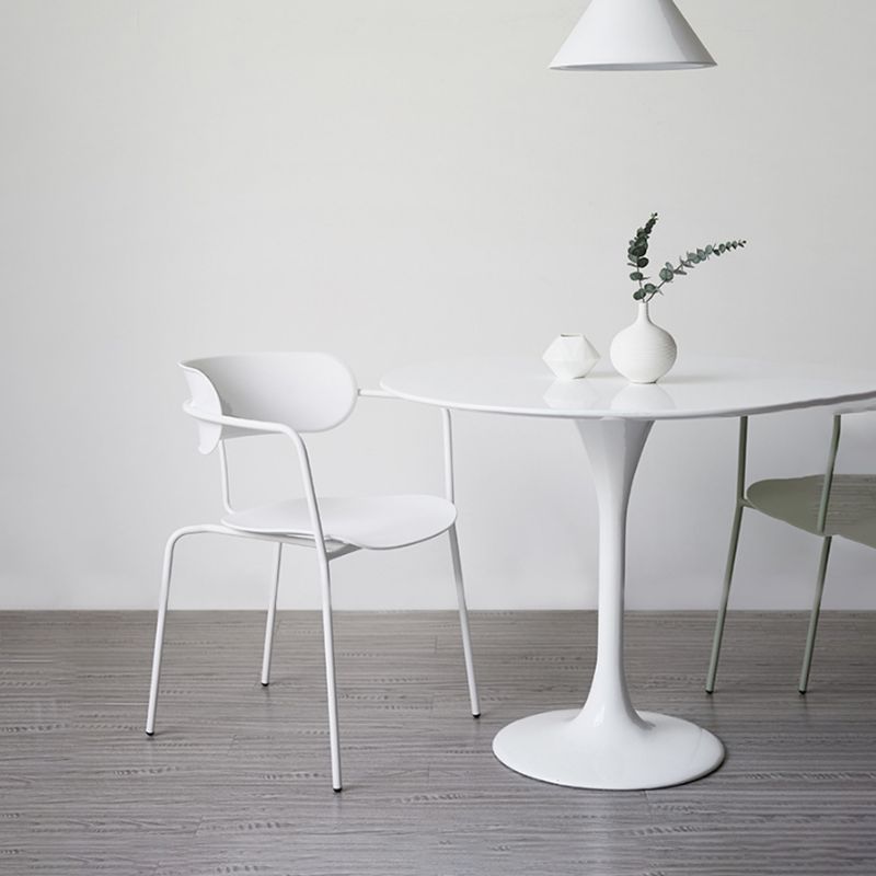 Glam Style Metal Arm Chair Open Back Side Chair for Dining Room (Set of 4) Clearhalo 'Dining Chairs' 'Dining Tables & Seating' 'dining_chair' 'furn' 'furn_dining_chair' 'Furniture' 'furniture_dining_chair' 'Kitchen & Dining Furniture' 1200x1200_6585f064-2b1f-4fba-8b42-cfcea196a83e