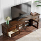 Modern TV Console Wood Media Console Enclosed Storage with Drawer for Home Clearhalo 'furn' 'furn_tv_stands_entertainment_centers' 'Furniture' 'Living Room Furniture' 'TV Stands & Entertainment Centers' 'TV Stands & Media Storage Furniture' 'tv_stands_entertainment_centers' 1200x1200_6586fbb8-516e-41f5-ab84-6e5b32be4f3f