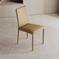 Designer Style Armless Chair Leather Parsons Back Side Chair for Restaurant