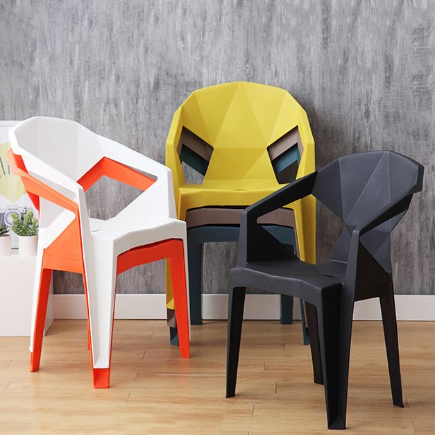 Contemporary Style Plastic Dining Chair Dining Arm Stackable Side Chairs for Kitchen Clearhalo ' kitchen&dining_furn' 'Dining Chairs' 'Dining Tables & Seating' 'dining_chair' 'furn' 'furn_dining_chair' 'Furniture' 'furniture_dining_chair' 'Kitchen & Dining Furniture' 'kitchen' 1200x1200_65895f28-e984-4bc1-b728-905ed0167aae