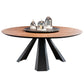 Round Shape 3 Legs Modern Dining Table Wood Color Fixed Table of Solid Wood Clearhalo ' dining_table' 'Dining Tables & Seating' 'Dining Tables' 'Furniture' 'furniture_dining_table' 'Kitchen & Dining Furniture' 'kitchen&dining_furn' 'kitchen' 'kitchen_dining_table' 1200x1200_6589c271-ca14-4265-8272-2ceca6675ce8