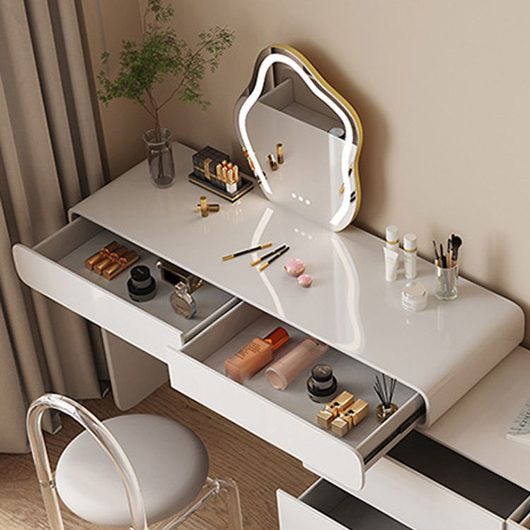 Moderne beleuchtete Spiegel Waschtische Schlafzimmer Make -up Eitelkeitstisch Tisch mit Schublade