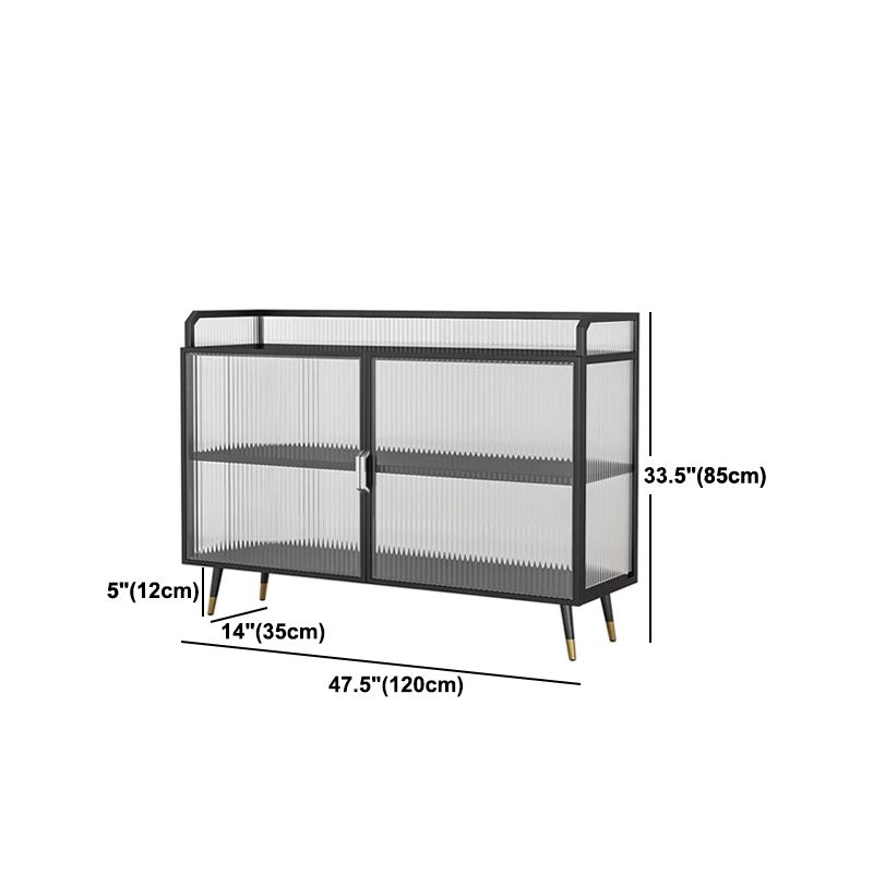 13.78"W Sideboard Glam Style Black Dining Server for Kitchen and Living Room Clearhalo 'buffet_sideboard' 'Buffets & Sideboards' 'furn' 'furn_buffet_sideboard' 'Furniture' 'Kitchen & Dining Furniture' 1200x1200_658a4702-04ef-40e8-bca4-61916f6a9e32