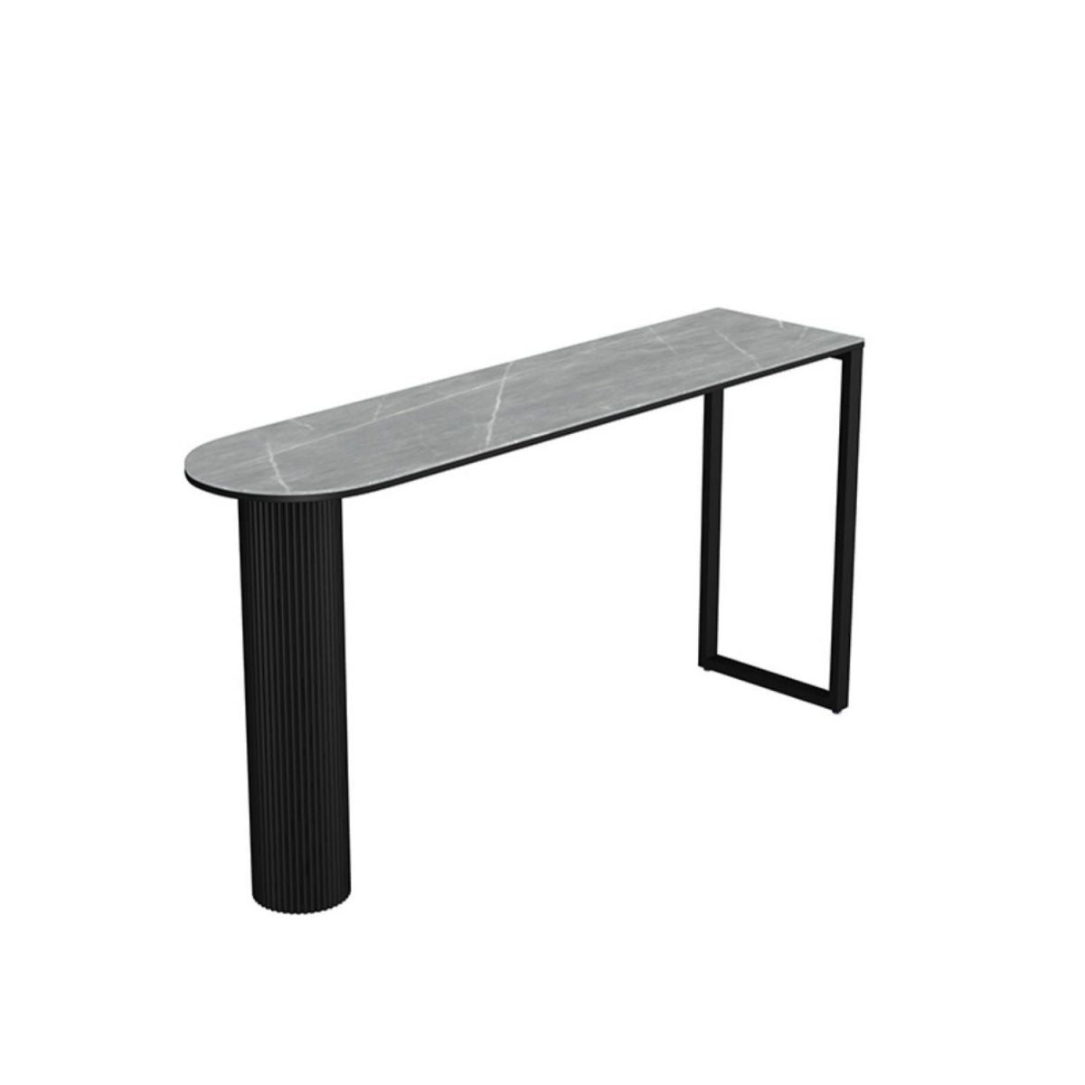 Stone Bar Esstisch Glam Style Bar Tisch mit doppelter Sockel für Esszimmer Küche