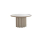 Contemporary Solid Wood Pedestal Cocktail Table Round Single Coffee Table