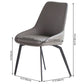 Contemporary Style Leather Chair Armless Parsons Chair with Metal Legs for Kitchen Clearhalo ' kitchen&dining_furn' 'Dining Chairs' 'Dining Tables & Seating' 'dining_chair' 'furn' 'furn_dining_chair' 'Furniture' 'furniture_dining_chair' 'Kitchen & Dining Furniture' 'kitchen' 1200x1200_658ddf05-214a-405c-abac-ce0cf2ca5bb8