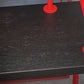 Industrial Red and Black Pub Table Set 1/2/4 Pieces Rectangle Trestle Pub Dining Set