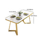 Glam 1/2/5 Pieces Dining Set Stone Geometry Wood Dining Table for Dining Room Clearhalo 'Dining Room Sets' 'Dining Tables & Seating' 'dining_room_set' 'furn' 'furn_dining_room_set' 'Furniture' 'furniture_dining_room_set' 'Kitchen & Dining Furniture' 'kitchen&dining_furn' 'kitchen' 1200x1200_658febc4-dd17-4cb7-b958-2bdcb46d2173