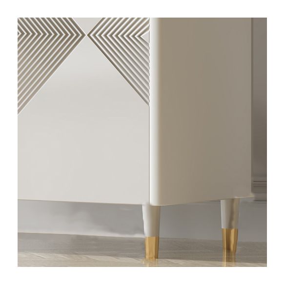 Scheda laterale per scaffalature regolabili in legno in stile glam con armadi e cassetti